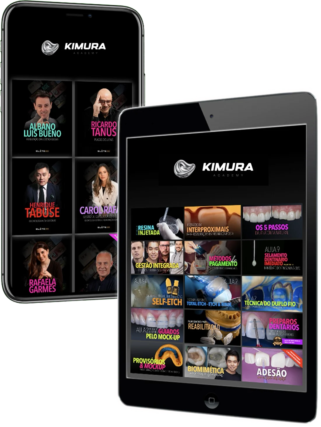 A Kimura Academy no celular e no tablet